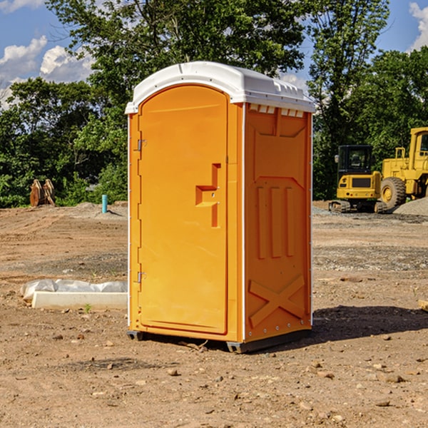 how often are the portable restrooms cleaned and serviced during a rental period in Andale Kansas